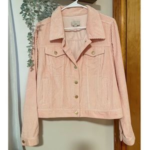 Loft Pink Corduroy Shacket